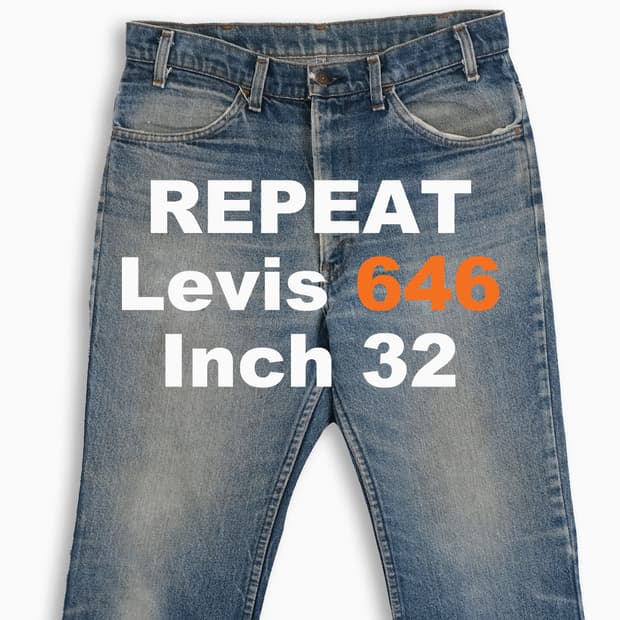 리바이스 646 오렌지탭 진청 70s USA 32인치 OR6463414