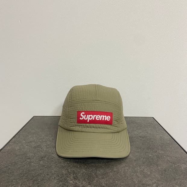 (OS) 슈프림 박스로고 캠프캡 모자 스티치 탄