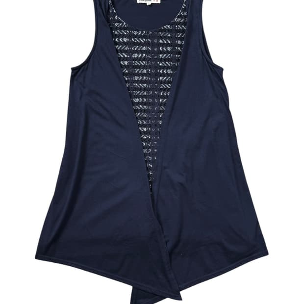 vintage lace layered sleeveless top