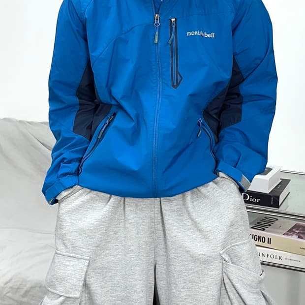 몽벨 블루 액티브쉘 윈드스토퍼 바람막이 XL