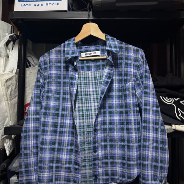 엔조블루스 체크 셔츠