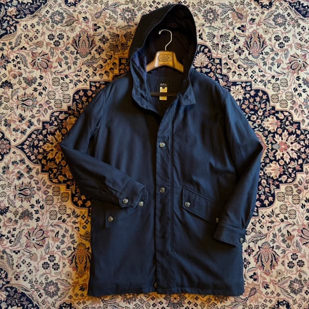 아페쎄 펠트울 후드 코트 100