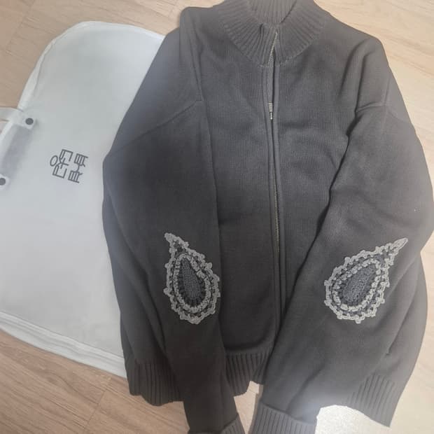 4) 폴리테루 트랙니트집업 차콜 4사이즈