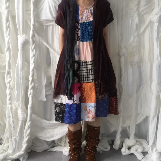 Ethnic mood open cardigan