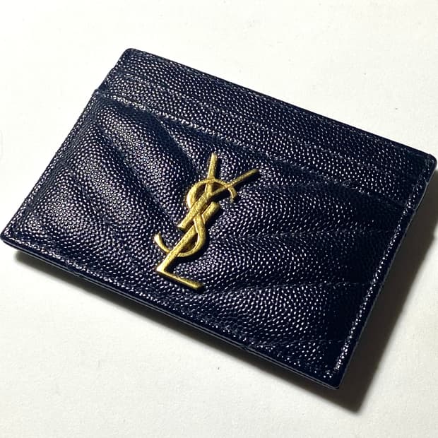 [정품]SAINT LAURENT 생로랑 마틀라세 모노그램 금장 카드지갑