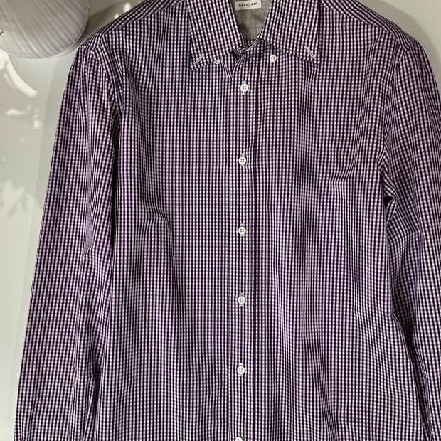 브루넬로 쿠치넬리 퍼플 코튼 셔츠