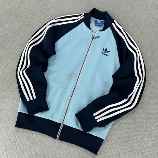 아디다스 불꽃 져지 하늘색 남색 m