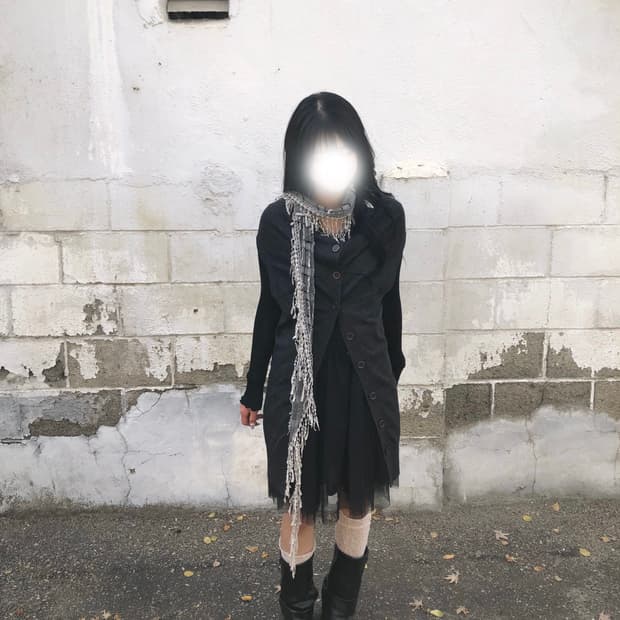 빈티지 머플러 코디세트