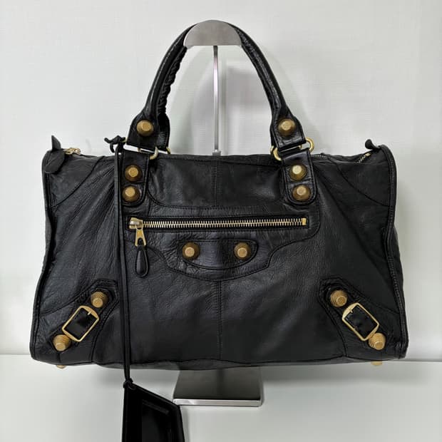 발렌시아가 자이언트 워크 모터백 금장