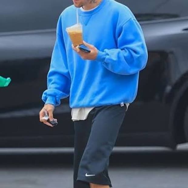 90s russell 베이비 블루 맨투맨 L