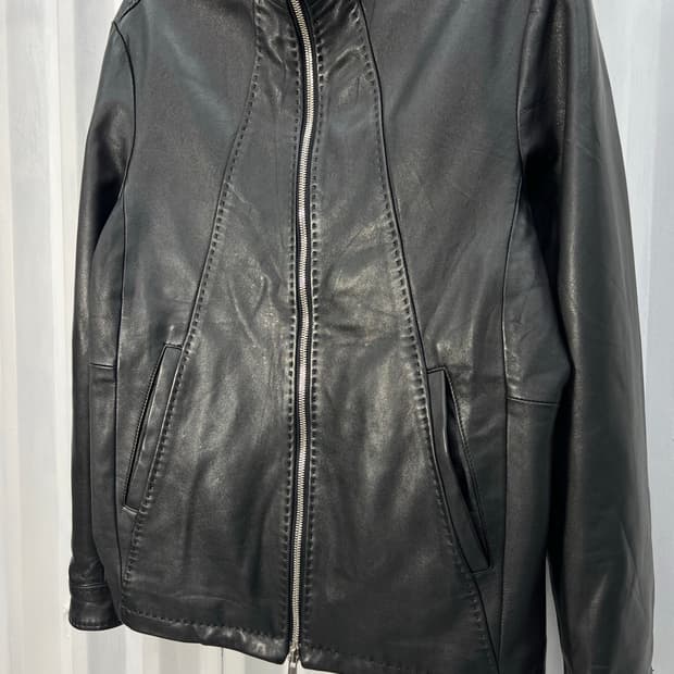Lambskin stitch single jacket
