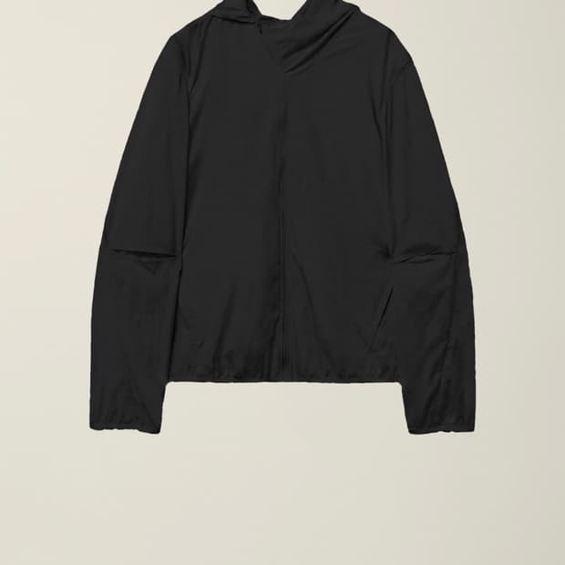 EE CUT-OUT SLEEVE HOODED ZIP JACKET 