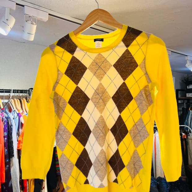 제이크루 아가일 니트 (울 캐시미어 혼방)