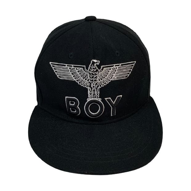 보이런던 시그니처 이글 자수 블랙 스냅백