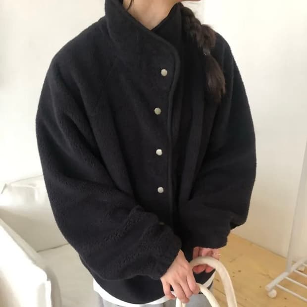 FIND 비스코 fleece jumper 양털 후리스 점퍼 자켓 블랙