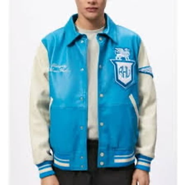 자라 루이지 콜라보 양가죽 바시티 자켓 M