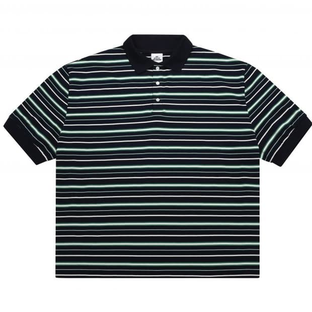 [s] mjd 오버사이즈 스트라이프 폴로티 그린 팝니다
