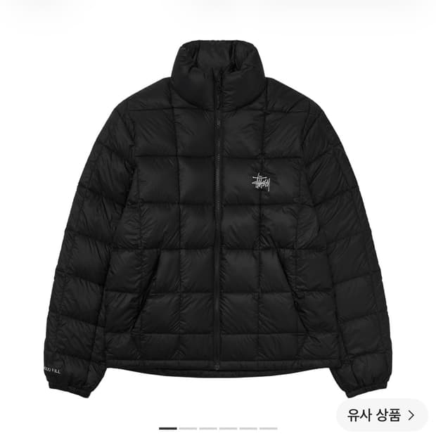 스투시 미드웨이트 퍼퍼 블랙 XL