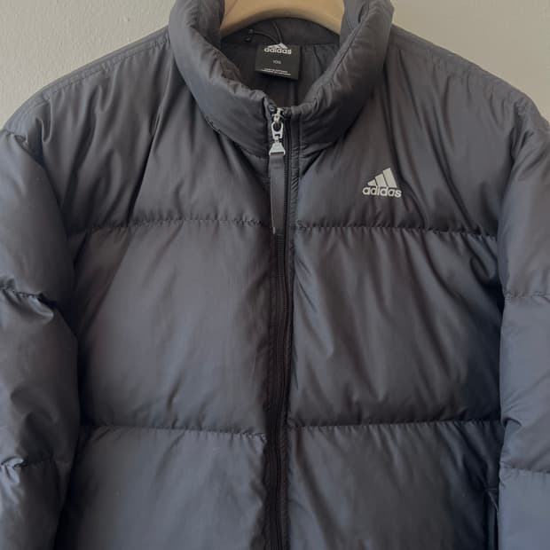 아디다스 남성 블랙 덕다운패딩점퍼 간절기패딩