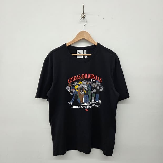 아디다스 오리지널스 Three Stripe Team 반팔 티셔츠 남2XL