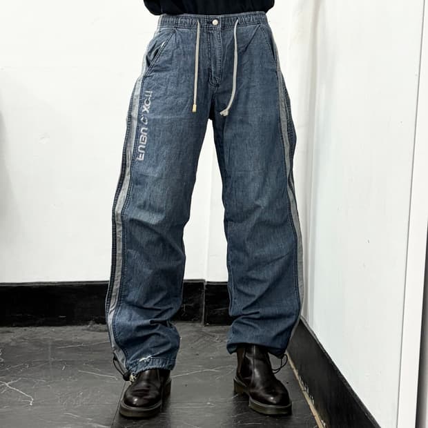 후부 올드스쿨 사이드라인 데님 팬츠