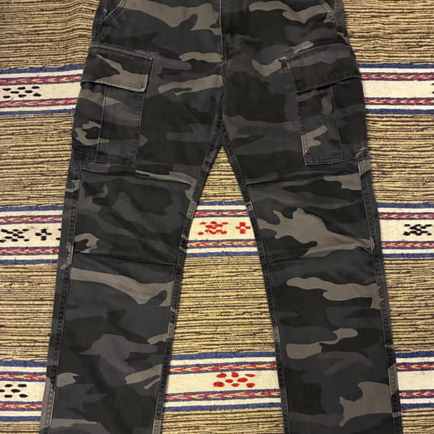 (30~32)AVIREX 아비렉스 그레이카모 워싱 치노 카고팬츠