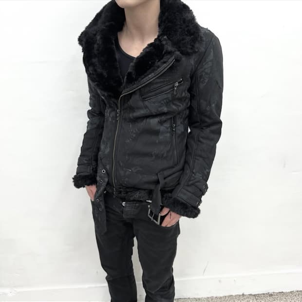 Shellac × Semantic design mouton jacket