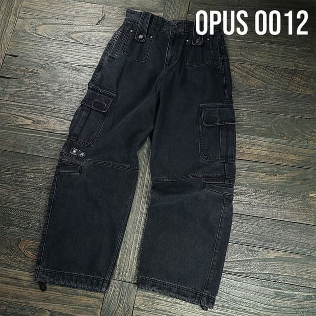[ 오퍼스 0012 op.09 리퀴드 와이드 카고 데님 팬츠 M19544