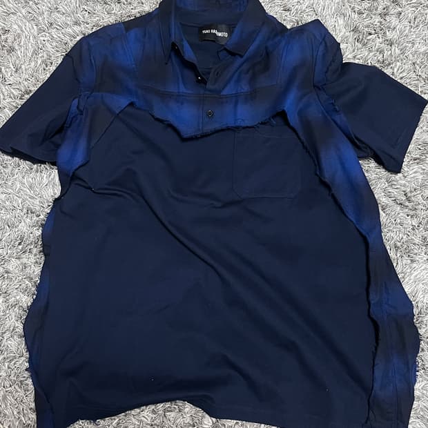 Yuki Hashimoto 체크 패턴 레이어드 반팔