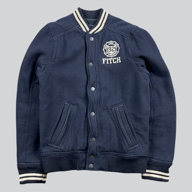 ABERCROMBIE & FITCH 울 혼방 바시티 자켓 