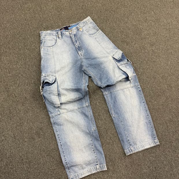 팻 팜 빈티지 카고 데님팬츠 올드스쿨 힙합팬츠