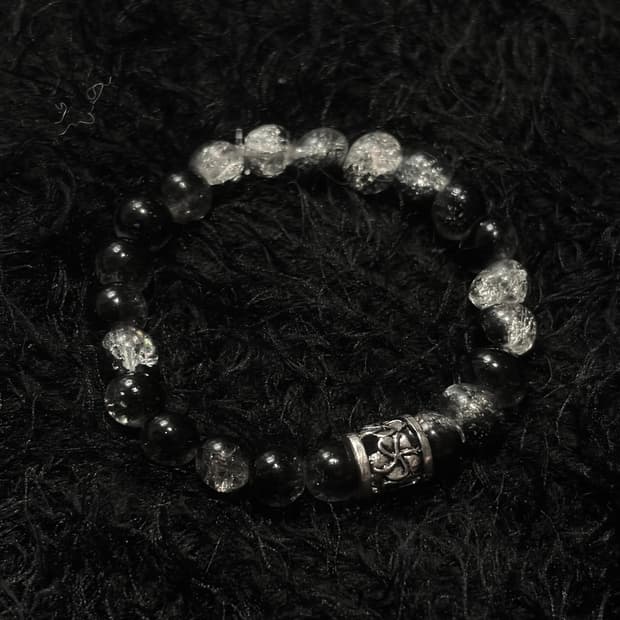 써지컬 링 포인트 원석 염주 팔찌