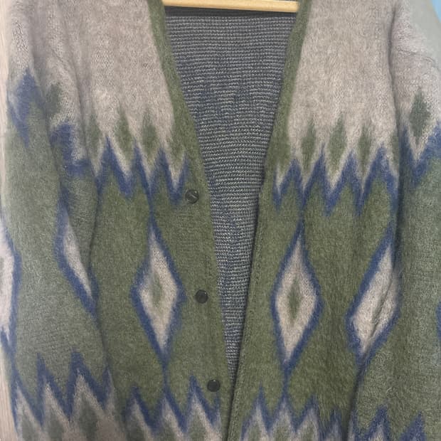 [M] 니들스 다아이몬드 모헤어 가디건 _올리브