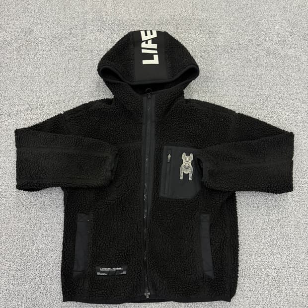 S 라이프워크 블랙 플리스 자켓 0130H1