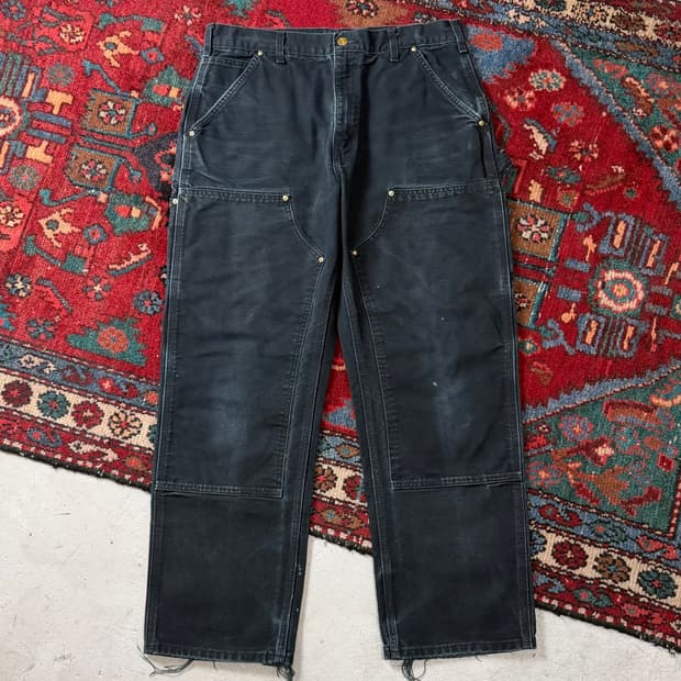 OG USA Made 칼하트 B01 더블니 블랙 칼하트 썩블니 카펜터