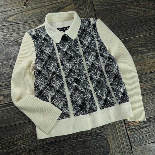 [일본빈티지] 멀티 패튼 니트 자켓 M18305