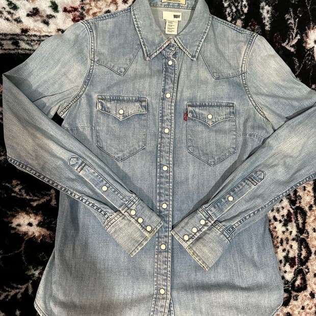 리바이스 데님 웨스턴 스타일 셔츠