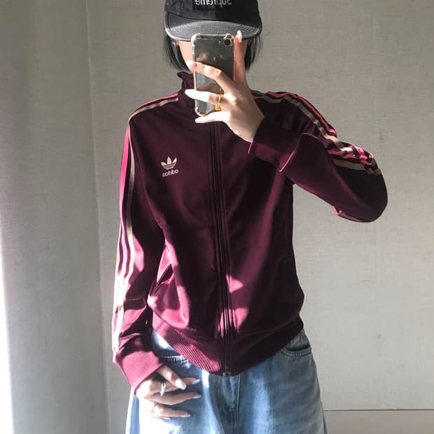 아디다스 버건디 파이어버드 져지