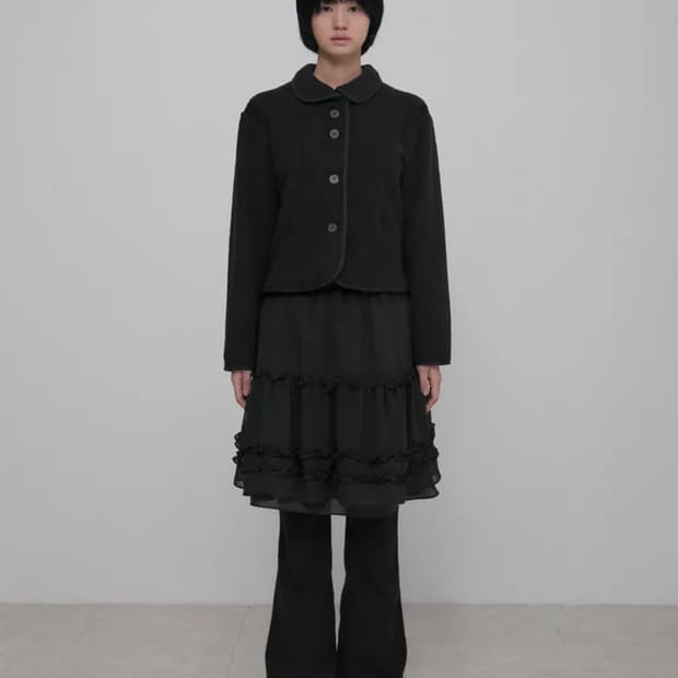 플레어업 스커트 팬츠 블랙