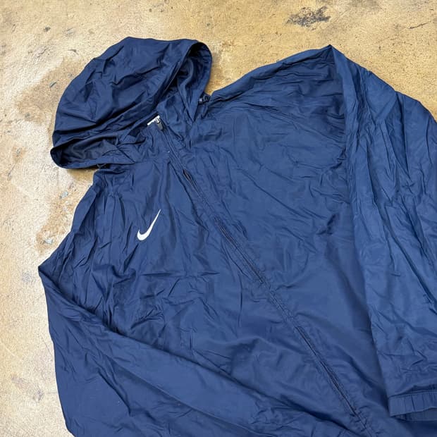 [정품/L] 나이키 네이비 후드 바람막이 점퍼 b18