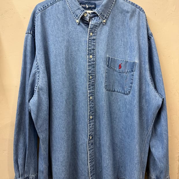 폴로 랄프로렌 빅셔츠 데님 셔츠 (오버핏)