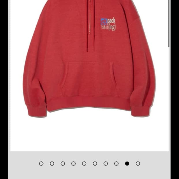 테켓 맨투맨 반집업