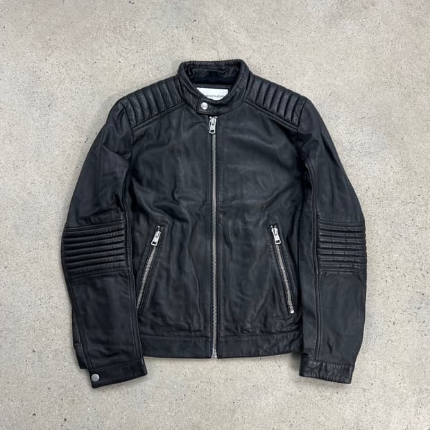 캘빈클라인 램스킨 라이더 자켓