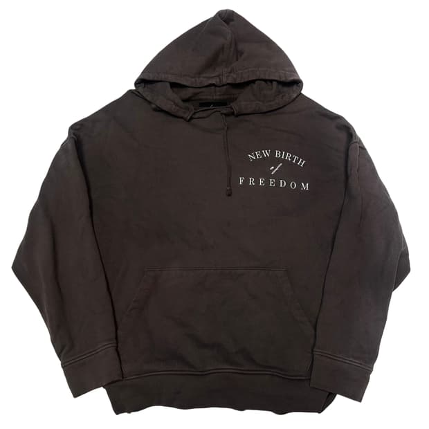 송지오옴므 브라운절개후드티 100