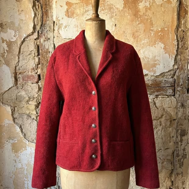 Manfred Wesenjak 티롤 레드  울 자켓