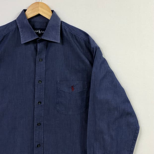 XL 폴로 데님 셔츠
