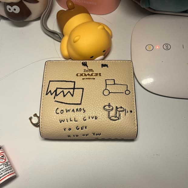 코치 바스키아 콜라보 반지갑 새상품