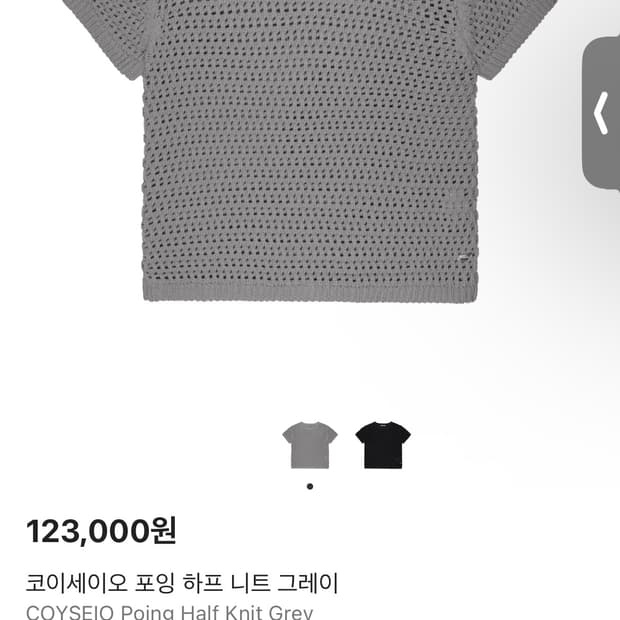 코이세이오 포잉 하프 니트 그레이