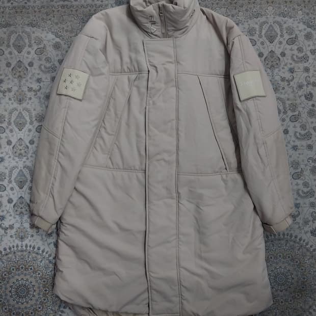 휠라 프리마 로프트 레벨 7 아이보리 롱 파카 90  (엄청크게나옴)