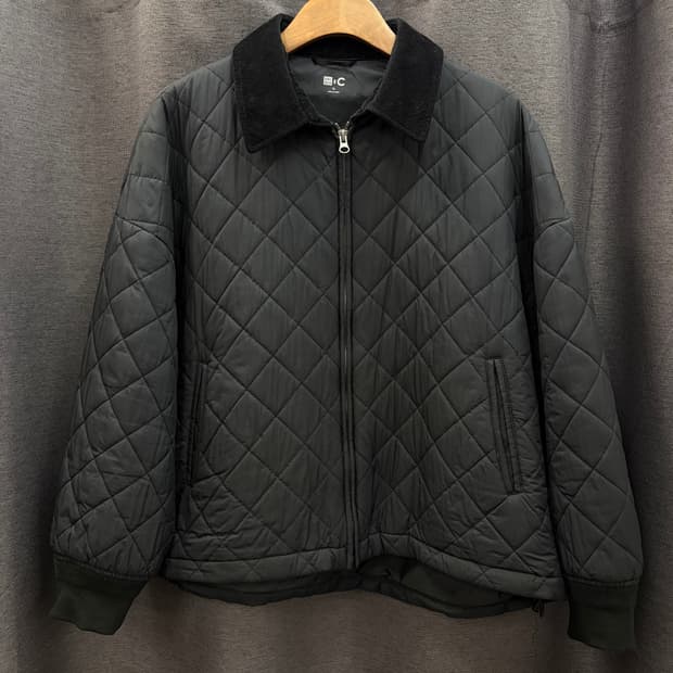 유니클로 C pufftech 블랙 퀼팅 경량 블루종 XL